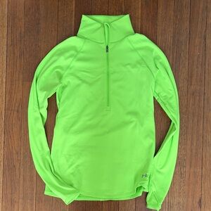 Under Armour Long-Sleeve Quarter-Zip Athletic Top, Neon, M